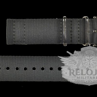 2 Piece 20mm Grey NATO Militar Reloj Strap in Ballistic Nylon with – Grijs