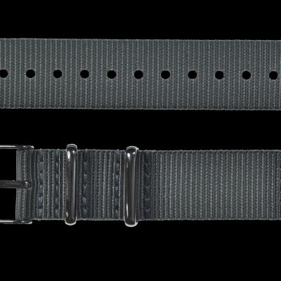 2 Piece 18mm Grey NATO Militar Reloj Strap in Ballistic Nylon with – Grijs