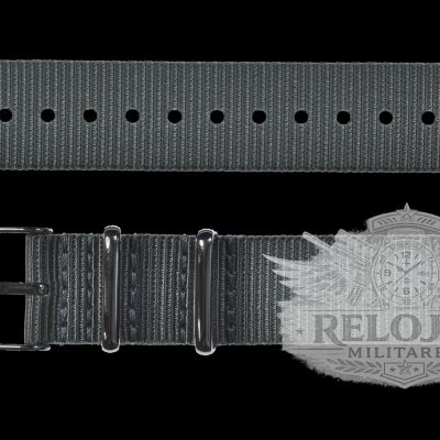 2 Piece 18mm Grey NATO Militar Reloj Strap in Ballistic Nylon with – Grijs