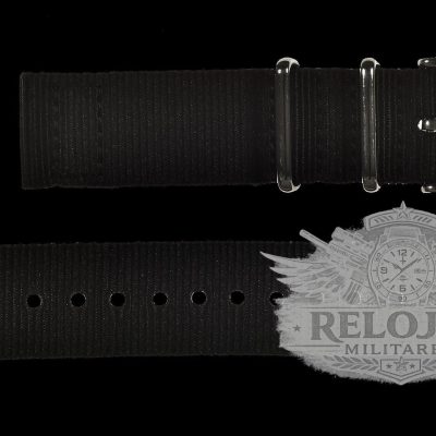2 Piece 22mm Black NATO Militar Reloj Strap in Ballistic