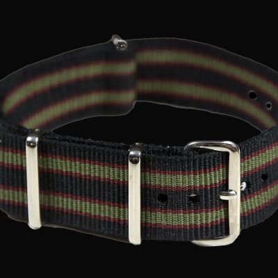 The Original 1964 007 Colours! 18mm Black, Red and Olive Green NATO