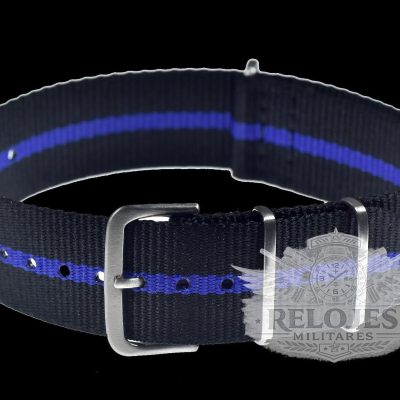 18mm «Thin Blue Line» Police Pattern Ballistic Nylon Webbing Strap