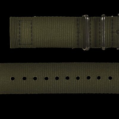 2 Piece 22mm Olive NATO Militar Reloj Strap in Ballistic Nylon – Verde