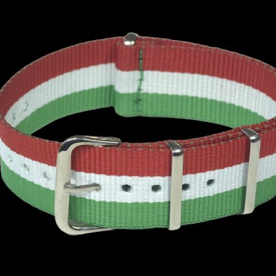 Italy 18mm «Red, White and Green» NATO Militar Reloj Stra