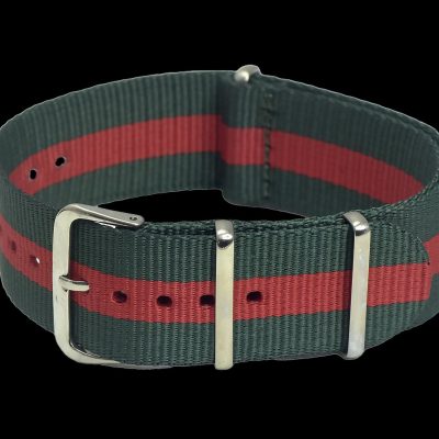 18mm Green and Red NATO Militar Reloj Strap