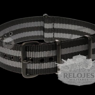 18mm PVD «Bond» NATO Militar Reloj Strap – Negro