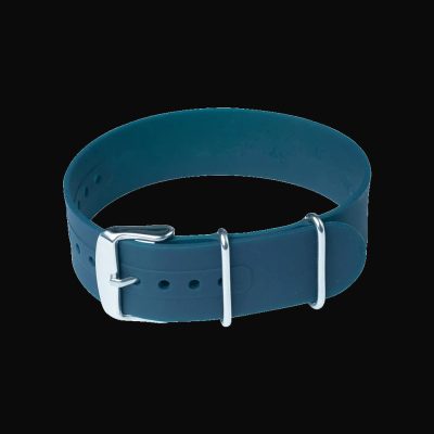 22mm Navy Blue Silicone/Rubber NATO Militar Reloj Strap