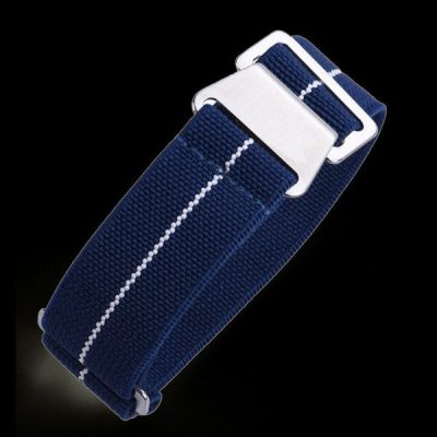 22mm Elasticated French Navy and Special Forces Strap in Nav