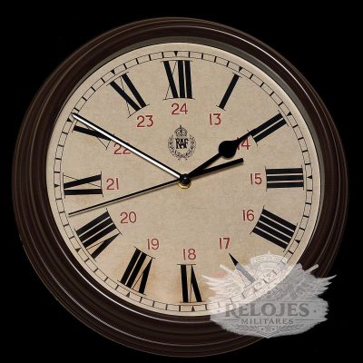 RAF 1943 Pattern Replica 12/24 Wall Clock with Silent Quartz Movement