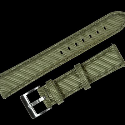 24mm Olive Green Sailcloth CORDURA® Relojstrap – Authentie