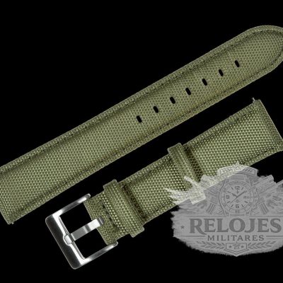 18mm Olive Green Sailcloth CORDURA® Relojstrap – Authentie