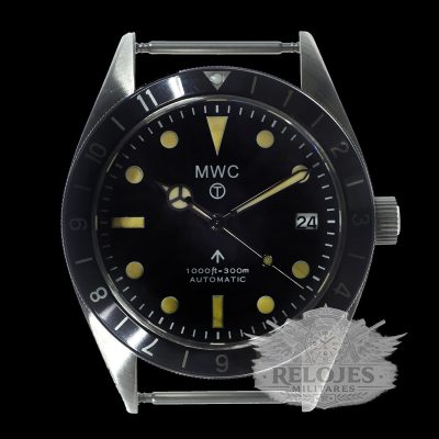 MWC Classic 1960s Pattern Dual Time Zone Automático Divers Reloj – Blanco