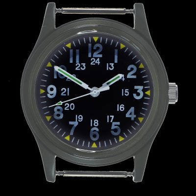 MWC Classic 1960s/70s Pattern Olive Drab Vietnam Reloj on Matching