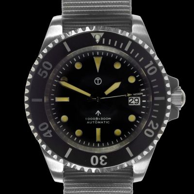MWC 21 Jewel 1980s Pattern 300m Automático militares reloj de buceo – Negro