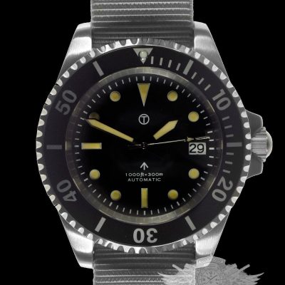 MWC 21 Jewel 1980s Pattern 300m Automático militares reloj de buceo – Negro