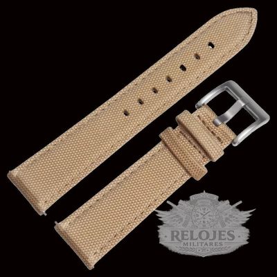 24mm Kaki Sailcloth CORDURA® Relojstrap – Auténtico Mili