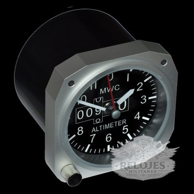 Limited Edition Replica Altimeter Instrument Desk Clock in Aluminium