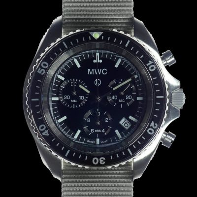 MWC NATO Pattern roestvrij staal Militar Pilots Chronograph with – NATO strap