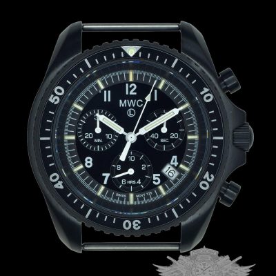 MWC NATO PatternBlack PVD Steel Militar Pilots Chronograph with