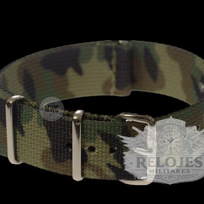 20mm Temperate Camouflage NATO Militar Reloj Strap