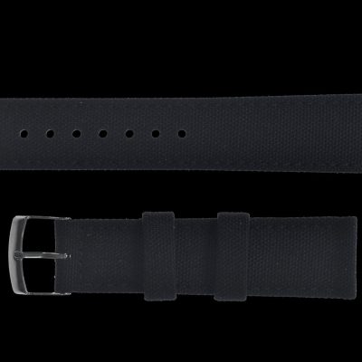 2 Piece Retro Pattern 20mm Canvas Militar Reloj Strap in Black –