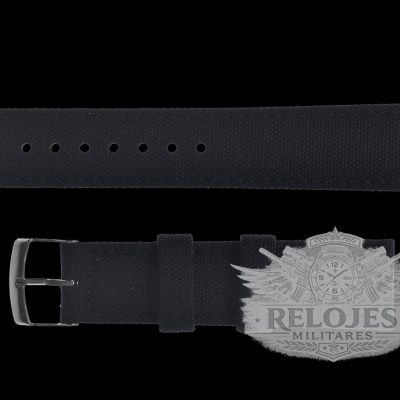 2 Piece Retro Pattern 20mm Canvas Militar Reloj Strap in Black –