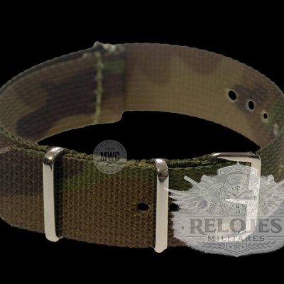 18mm Woodland Camouflage NATO Militar Reloj Strap